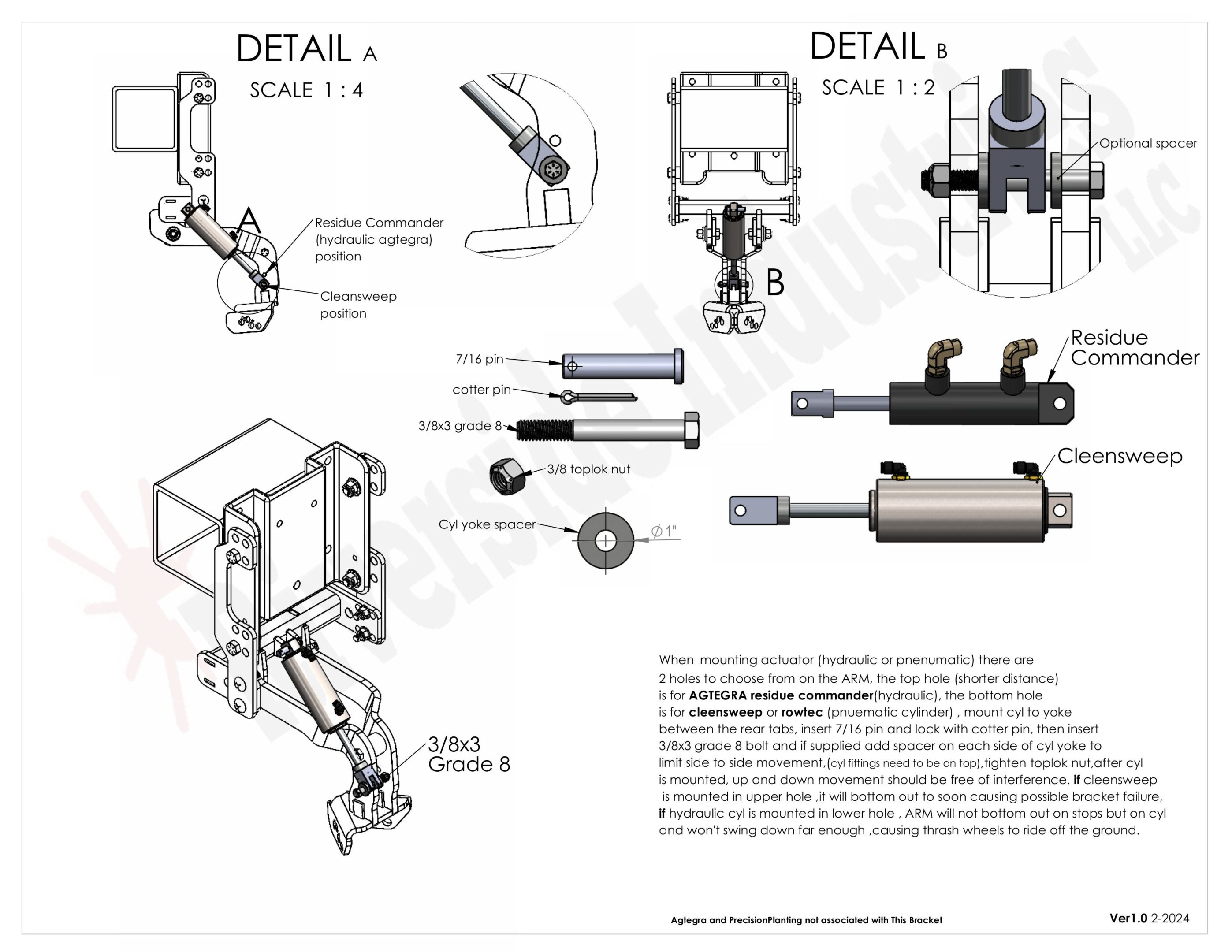 Technical mechanical assembly diagram with detailed annotations.