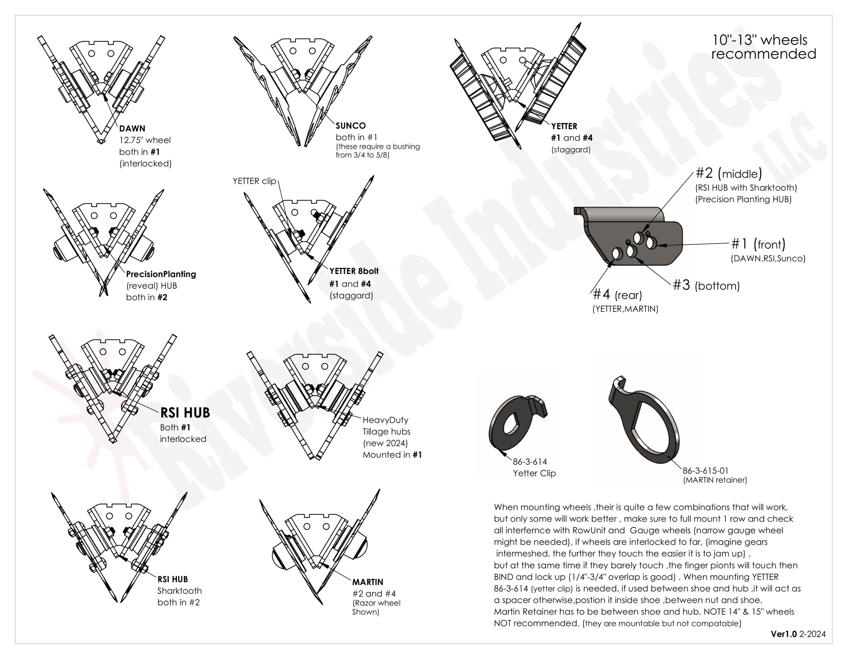 Technical diagram of wheel assembly components.