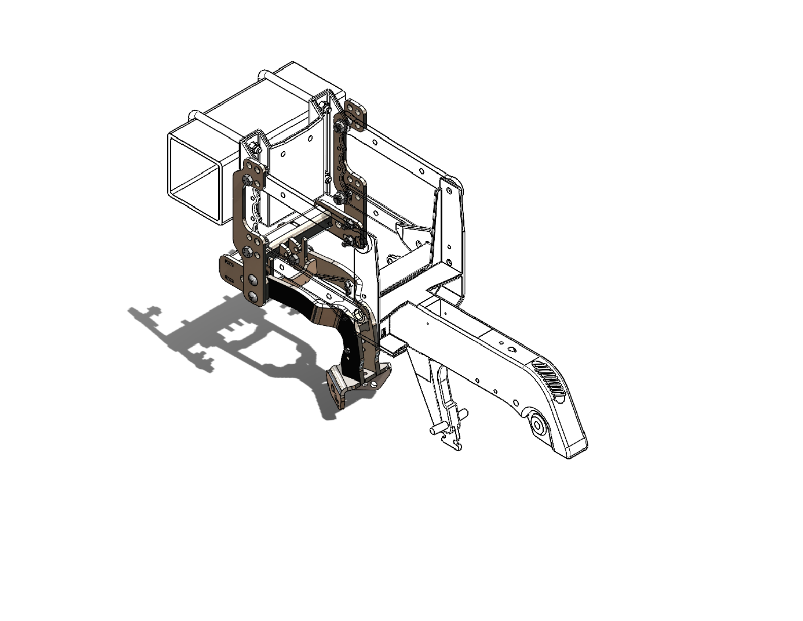 Mechanical assembly diagram with multiple components.